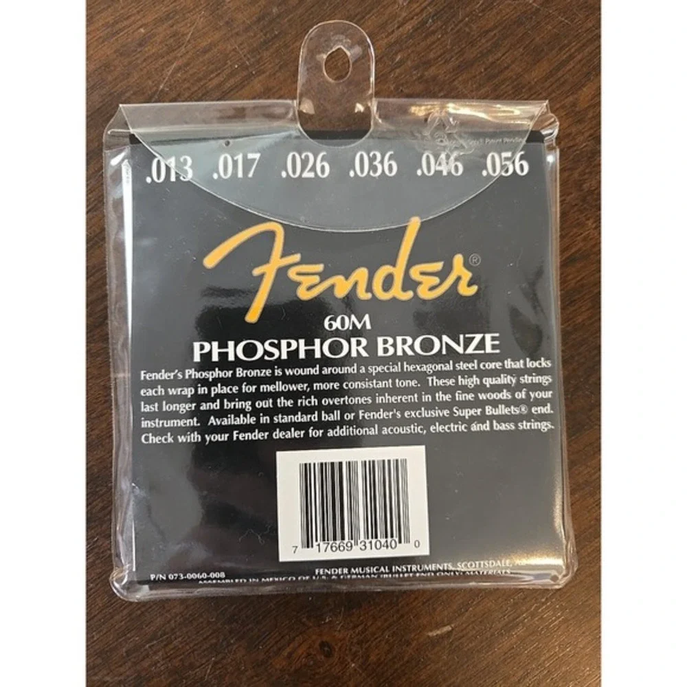 Fender Guitar Strings Phospher Bronze Ball End 60M 13 56‎ NEW